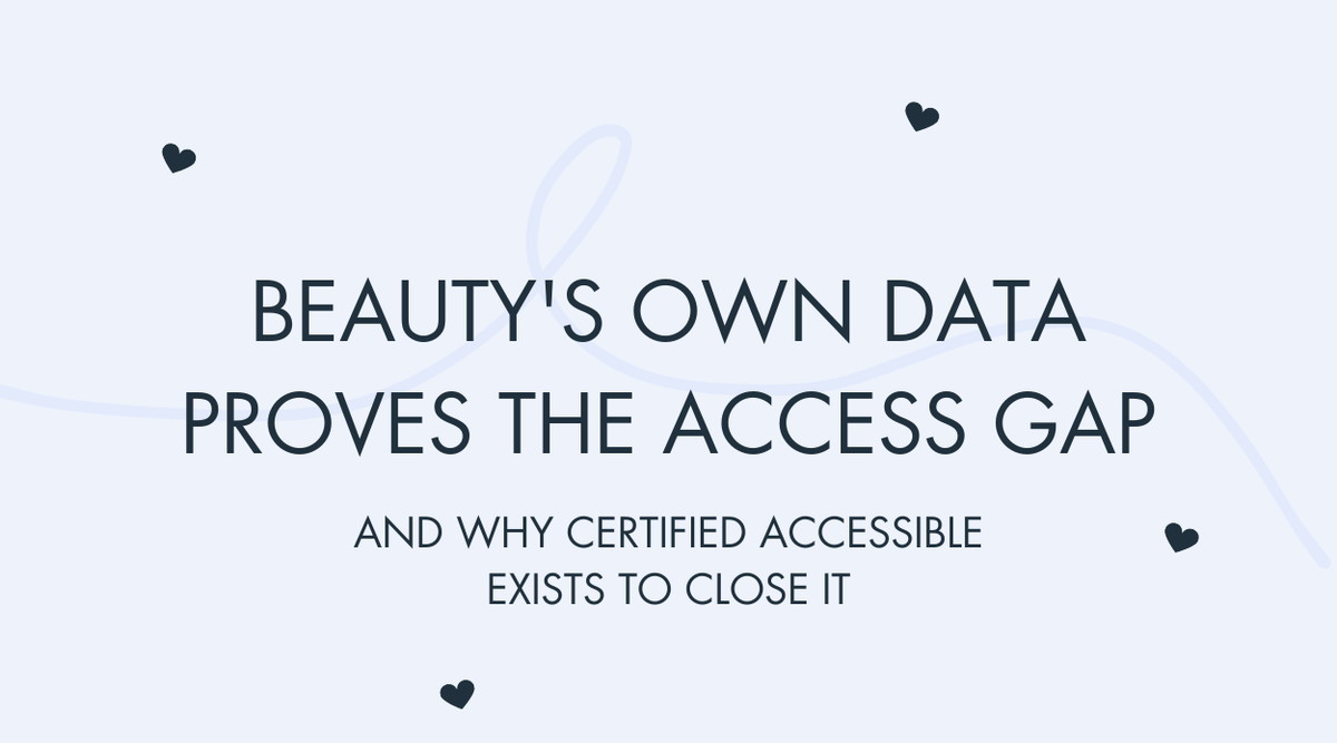 Header graphic reading 'Beauty's own data proves the access gap, and why Certified Accessible exists to close it'