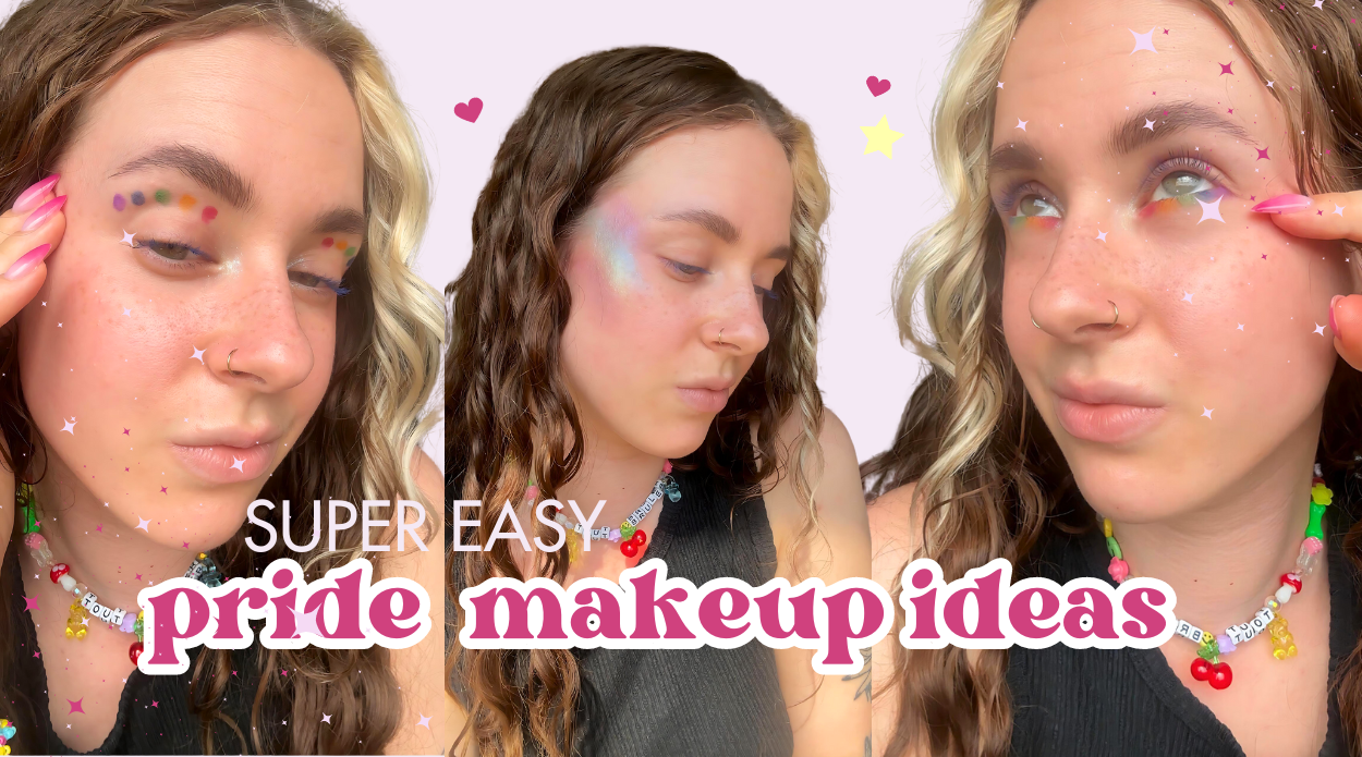 super easy pride makeup ideas with Human Beauty