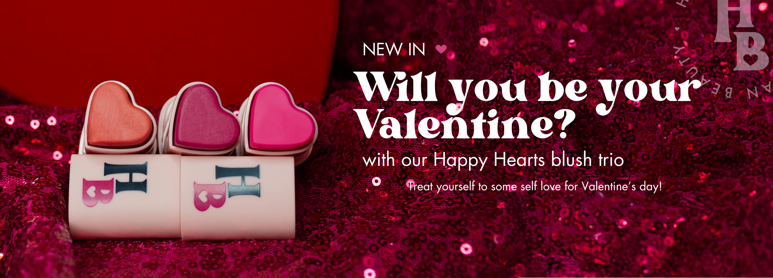 will you be your valentine? with our Happy Hearts blush trio - treat yourself to some self love for Valentines Day!